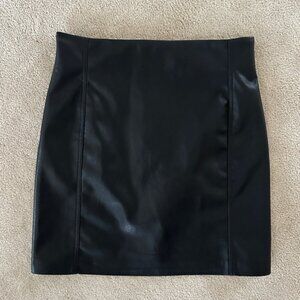 H M leather looking skirt
